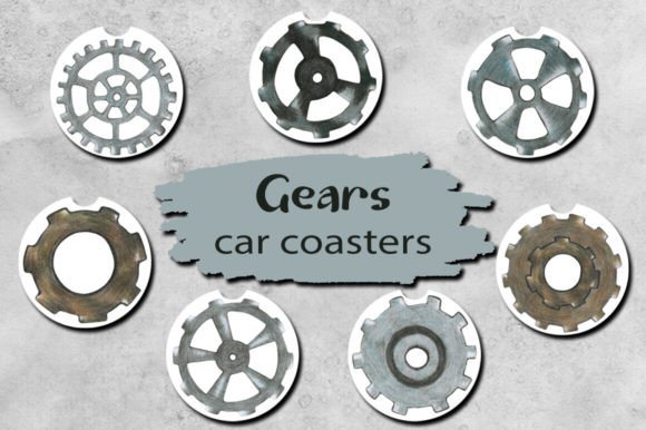 Download Gears Car Coaster Sublimation Designs - Designs Collection