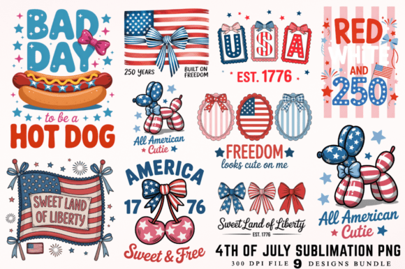 Download 4th of July Sublimation PNG Designs Bund - Designs Collection