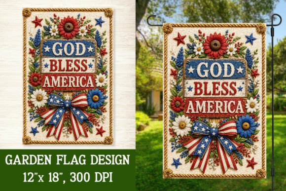 Download God Bless America Garden Flag PNG - God bless Collection