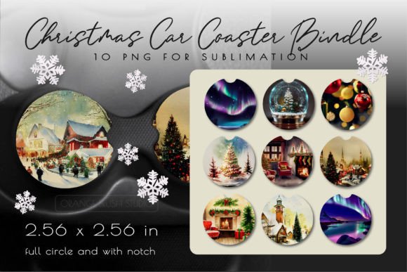 Download Christmas Car Coaster Bundle 10 PNG - Car coaster bundle Collection