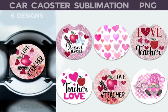 Download Valentines Teacher Car Coaster Bundle - Car coaster bundle Collection
