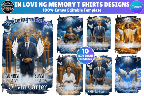 Download In Loving Memory Shirt Designs Template - Premium Bundle