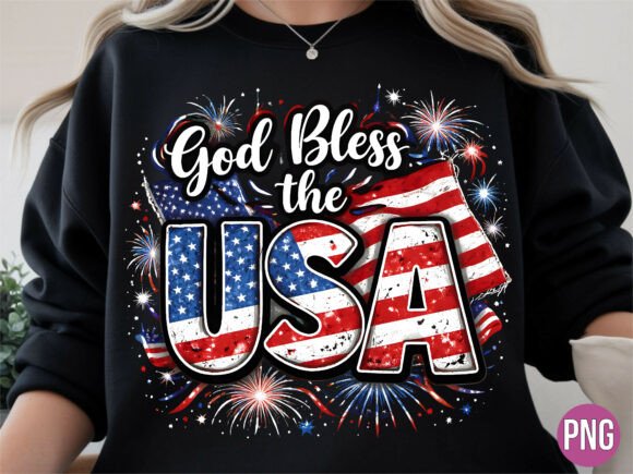 Download God Bless the USA Patriotic Flag PNG - God bless Collection