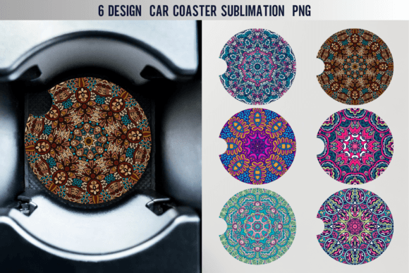 Download Abstract Boho Car Coaster Designs - Designs Collection