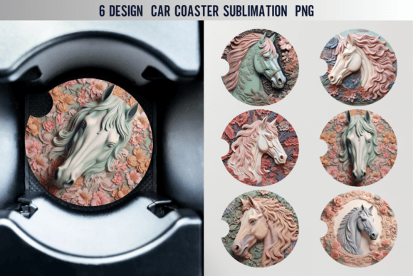 Download Horse Car Coaster Sublimation Designs - Designs Collection