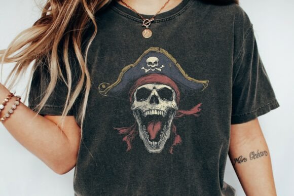 Download Screaming Pirate Skull with Red Band Png - Premium Resources