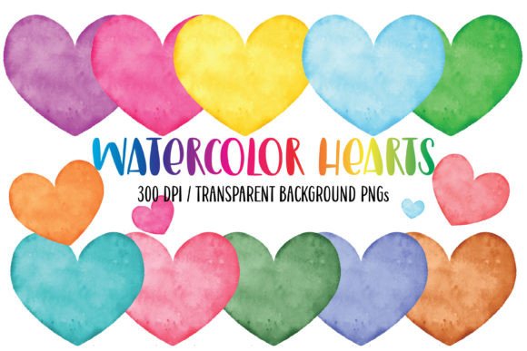 Download Rainbow PNG Watercolor Hearts Clipart - Rainbow png Collection
