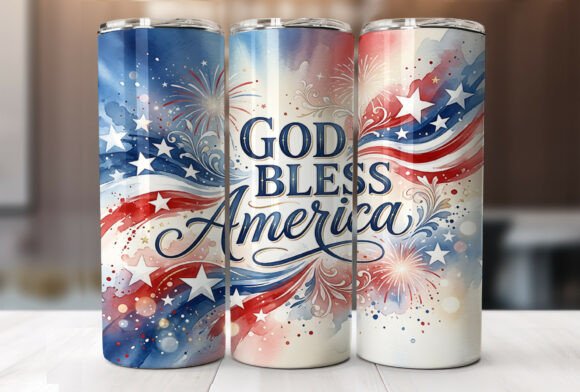 Download God Bless America Patriotic Tumbler Wrap - God bless Collection