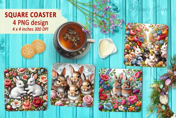 Download Easter Bunny Sublimation Coaster Designs - Designs Collection