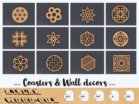 Download Drink Coaster Designs Cutting Files 175 - Designs Collection