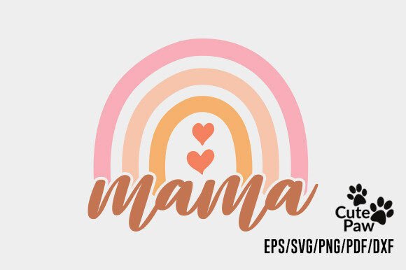 Download Mama Boho Rainbow PNG SVG Design - Rainbow png Collection