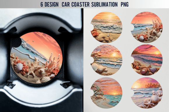 Download Beach Car Coaster Sublimation Designs - Designs Collection