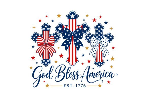 Download God Bless America Cross SVG - God bless Collection