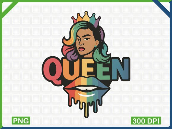 Download Queen Lips LGBT Rainbow PNG Design - Rainbow png Collection