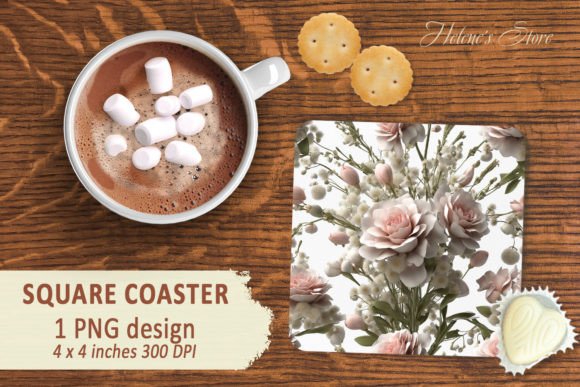 Download 3d Floral Square Coaster Designs - Designs Collection