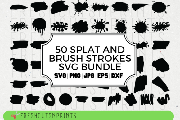 Download 50 Brush Strokes and Splat Designs - Designs Collection